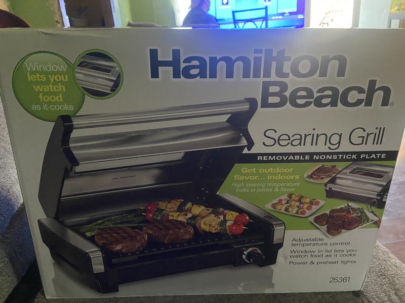 Hamilton Beach Countertop Indoor Grill Gray 25370 - Best Buy