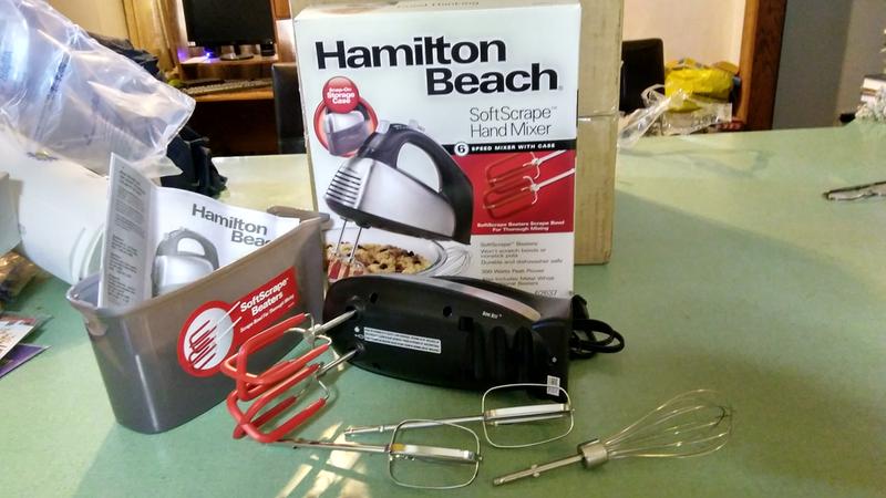 Hamilton Beach SoftScrape 6 Speed Hand Mixer with Snap-On Case, 5