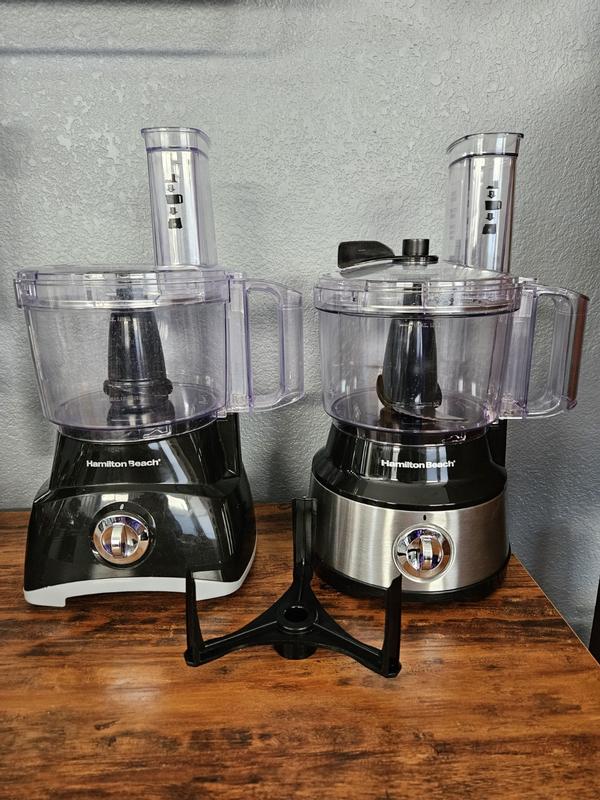 Old blender on the left next to new blender on the right.
