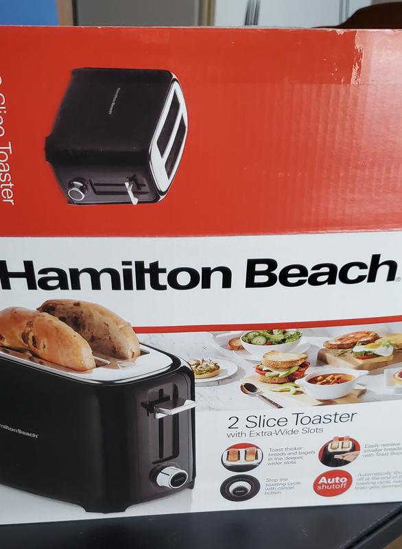 Hamilton Beach 2 Slice Extra Wide Slot Toaster with Bagel & Defrost  Settings, Shade Selector, Toast Boost, Auto Shutoff, Black & Stainless  Steel