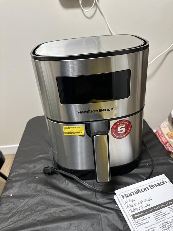 Hamilton Beach 5.3 Quart/5 Liter Digital Air Fryer with Nonstick Basket -  35075