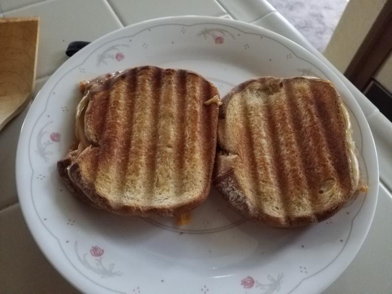 Crispy Grilled Turkey & Cheese Sandwich
