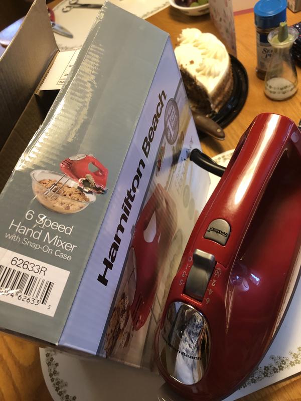 Hamilton Beach 6 Speed Hand Mixer with Pulse and Snap-On Case