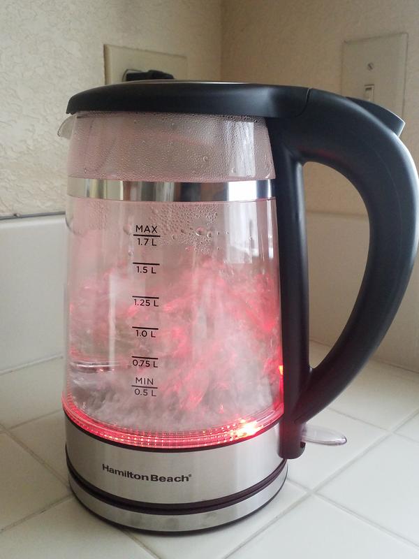 Hamilton Beach Black 4-Cup Corded Electric Kettle with