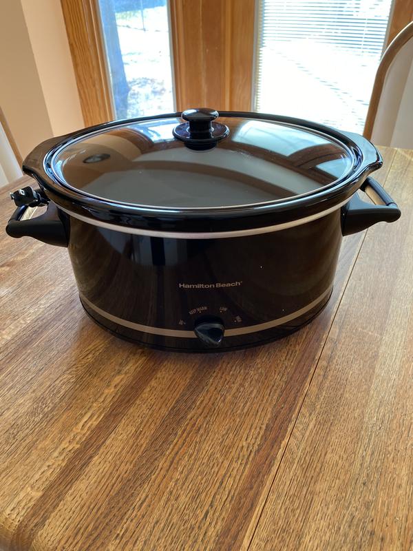 Hamilton Beach 7-Quart Portable Slow Cooker Serves 8+, Dishwasher Safe  Crock, Lid Latch Strap for Travel, Brushed Silver