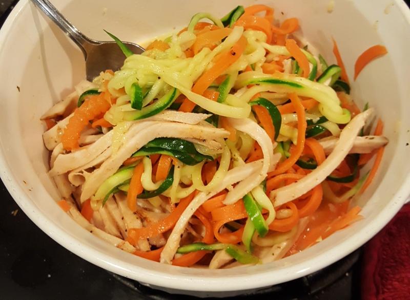 Zucchini,carrots, and turkey