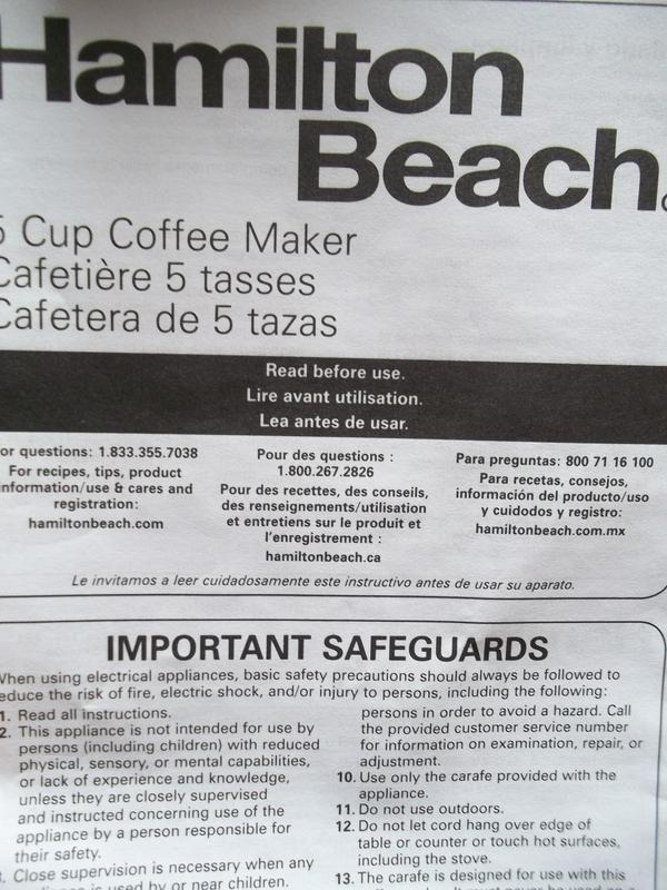 Instructions and safeguards