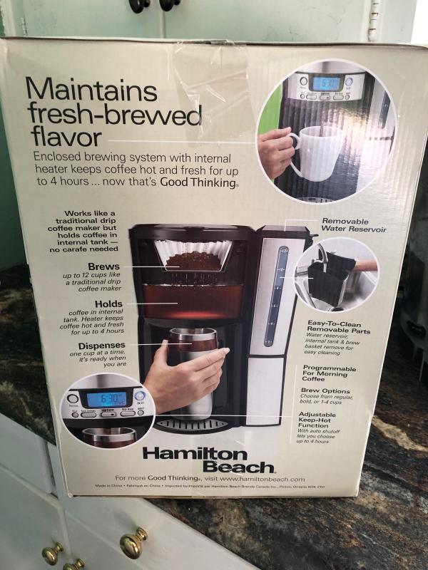 Hamilton beach 12 cup brewstation dispensing outlet coffee maker with removable reservoir