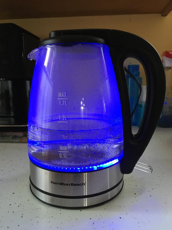 Hamilton Beach® 1.7Liter Soft Blue Illuminated Glass Kettle Bed Bath