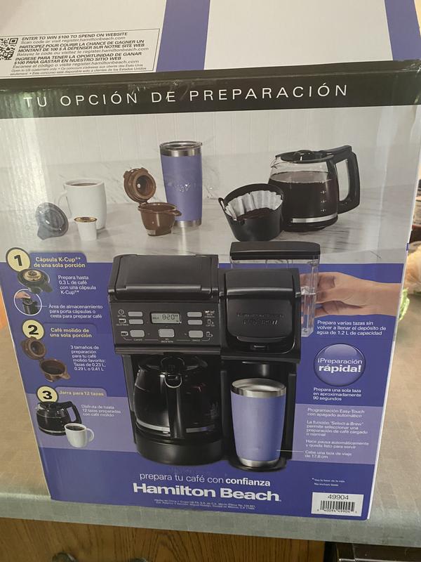 Hamilton Beach FlexBrew Trio 12 Cup Black Coffee Maker - Gillman Home Center