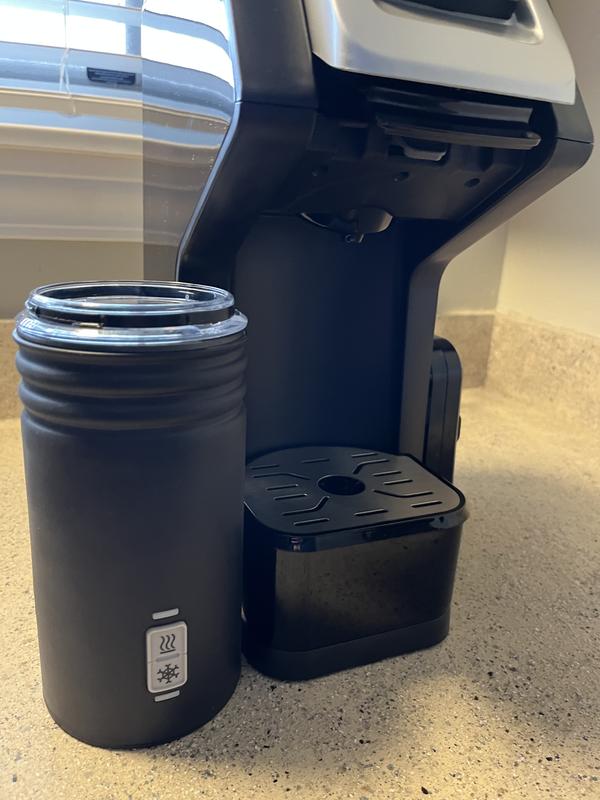 Frother unit is a little to tall to fit on the mug tray to take up less space when not in use ☹️