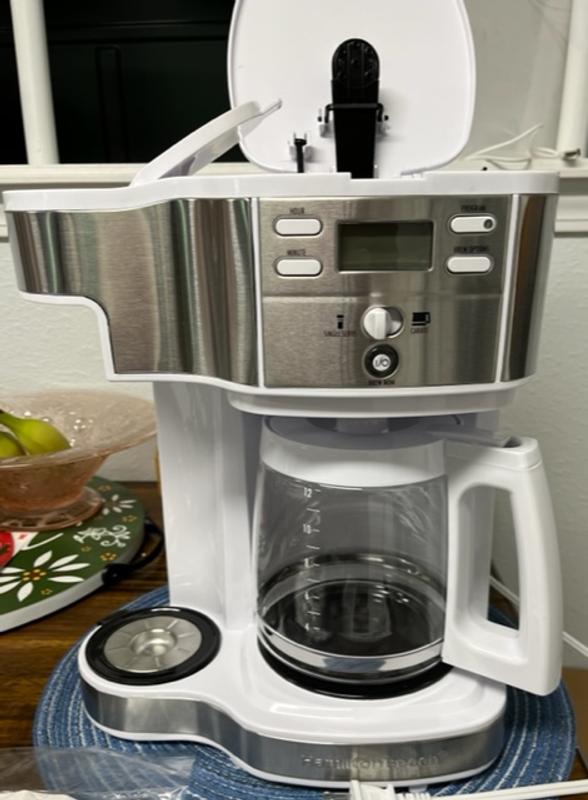 Hamilton Beach 12-Cup White Residential Combination Coffee Maker