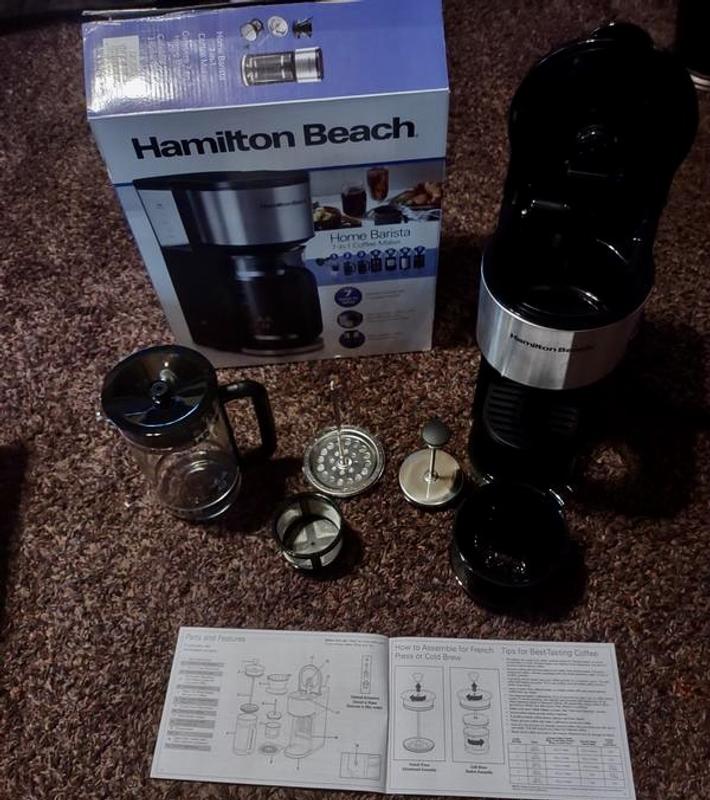 Hamilton Beach Home Barista 7-in-1 Coffee Maker with Seven Ways to Brew, 6  Cup Carafe, Drip, Single Serve, French Press, Pour Over, Cold Brew