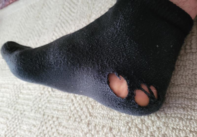 4 separate holes in the heel area