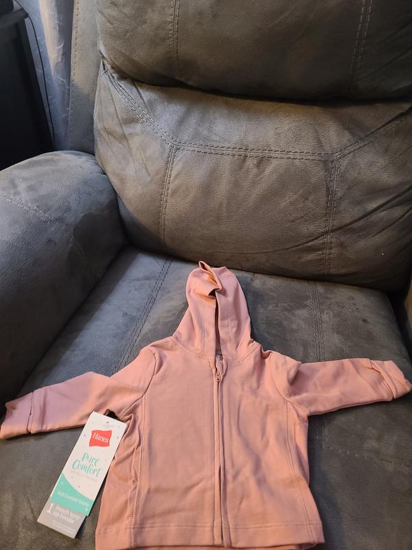Hanes Pure Comfort Baby Lightweight French Terry Full Zip Hoodie Organic Cotton Boys Girls