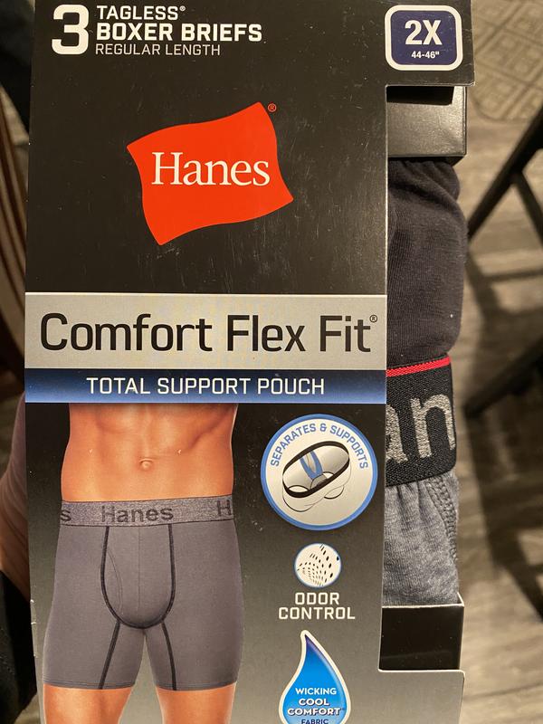 Hanes Men's Comfort Flex Fit Boxer Briefs 3-Pack - Odor Control, Moisture Wicking, Tagless - View #5