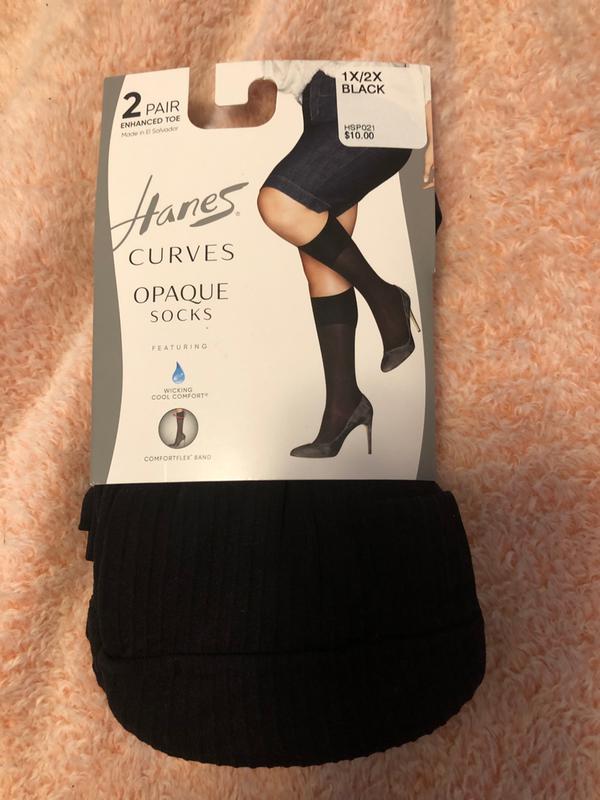My new Hanes Curves Opaque Socks