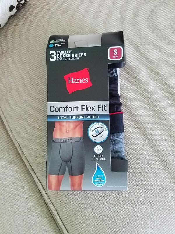 Hanes Men's Comfort Fit 3 Pk Boxer Brief W/sling
