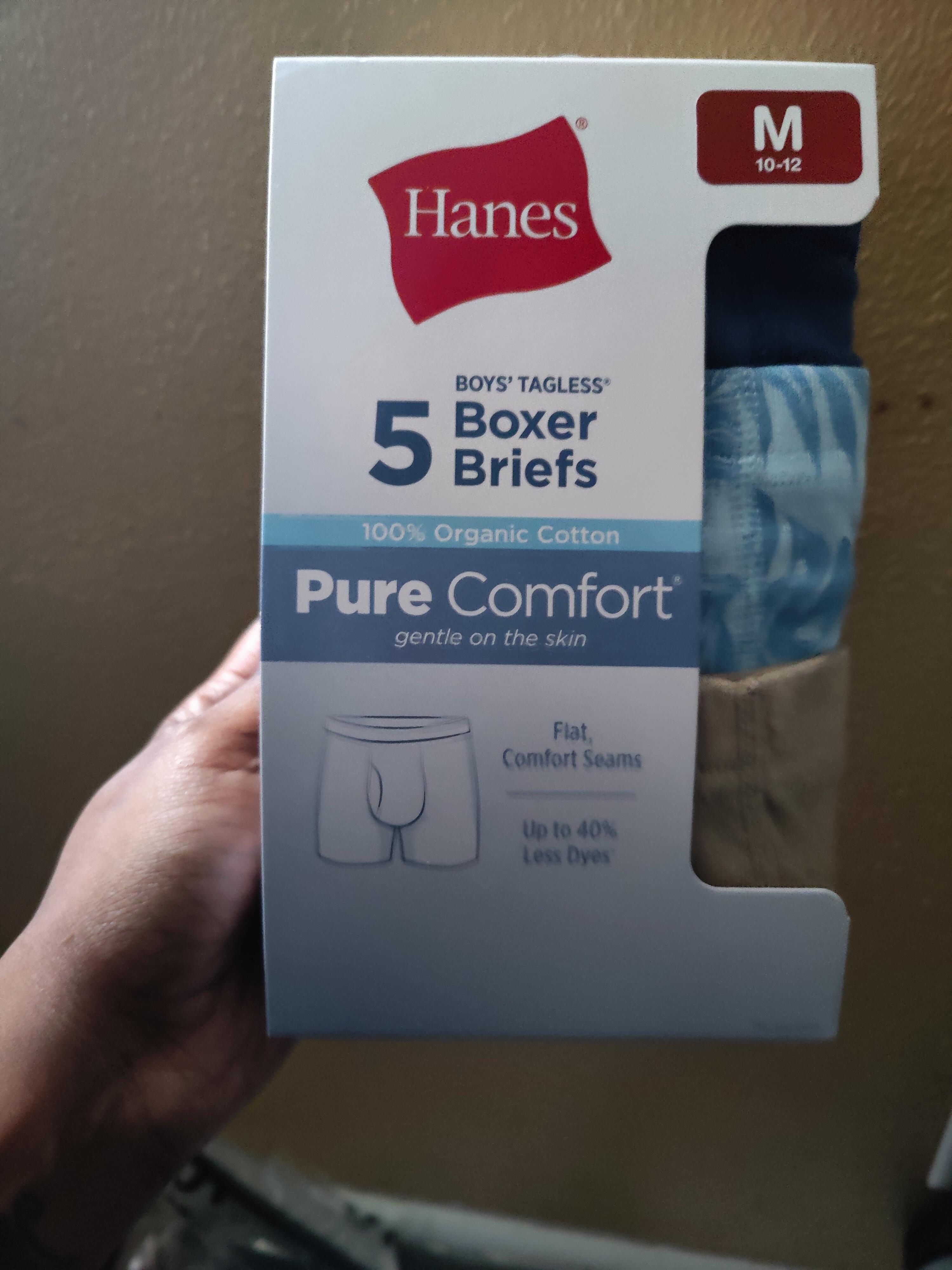 Hanes Pure Comfort Boys Underwear Briefs, 5-Pack, Assorted Colors