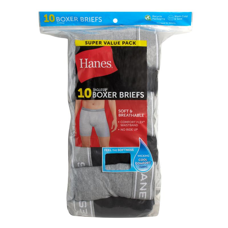 Hanes Men's Classic Microfiber Boxer Briefs Pack - 2349K6-S