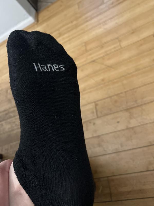 Hanes Premium 6 Pack Women's Heel Toe Cushion Arch Support Super No Show  Socks - Black 5-9