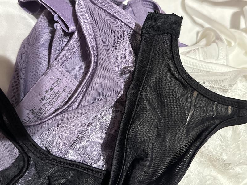 Defect in black bra material