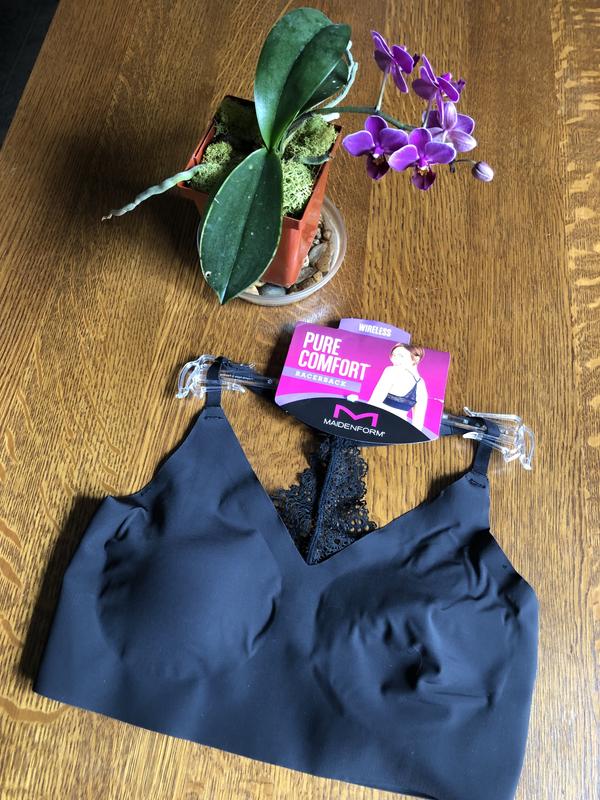 Pure Comfort V-Neck Pullover Lace Back Wirefree Bra