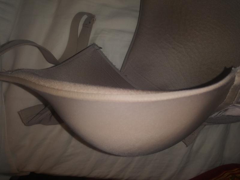 Edge curled up, no longer smooth under clothes.