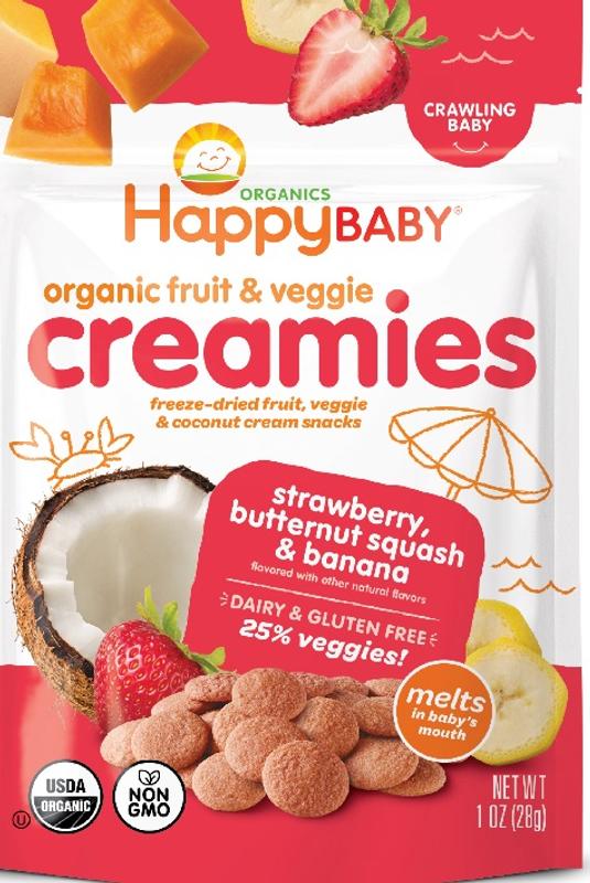 Strawberry, Butternut Squash & Banana Creamies | Happy Baby Organics