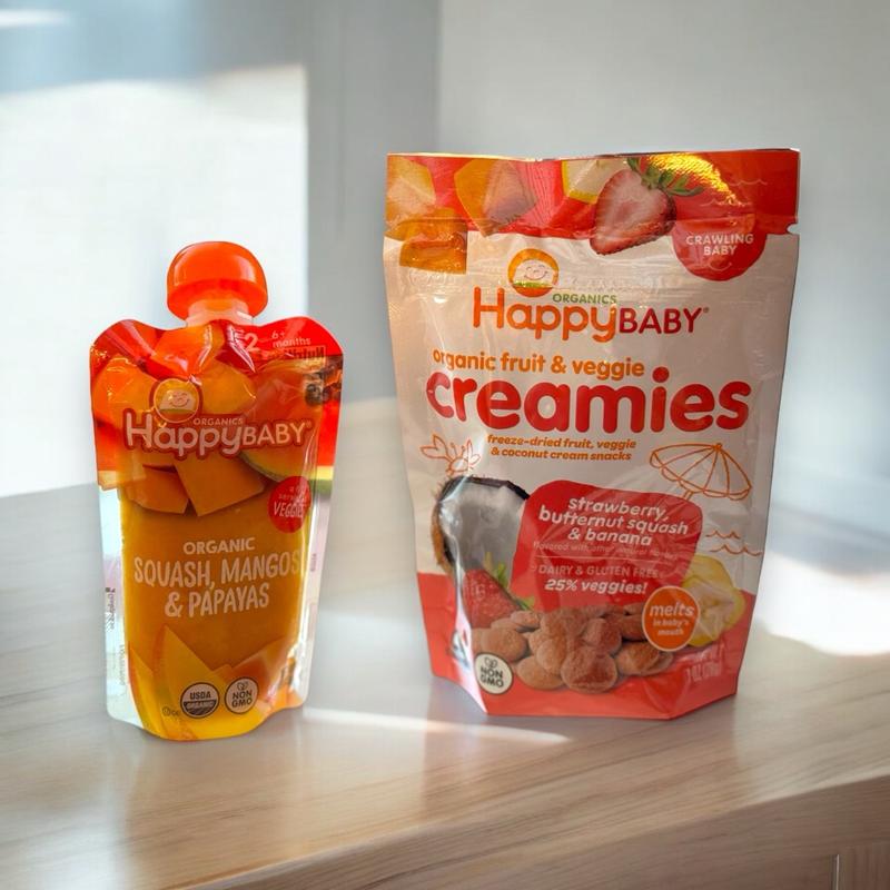 Strawberry, Butternut Squash & Banana Creamies | Happy Baby Organics