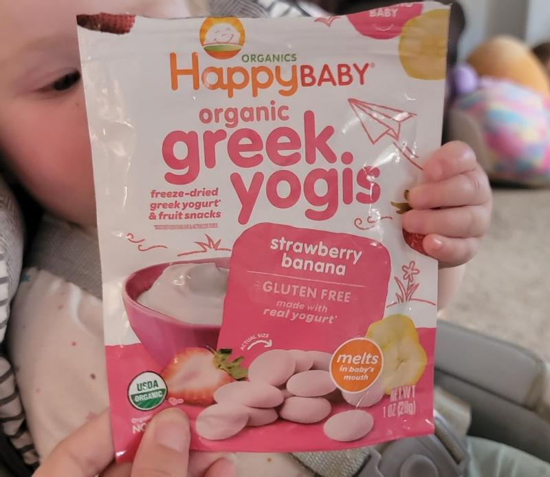 Organic Strawberry Banana Greek Yogis | Happy Baby Organics