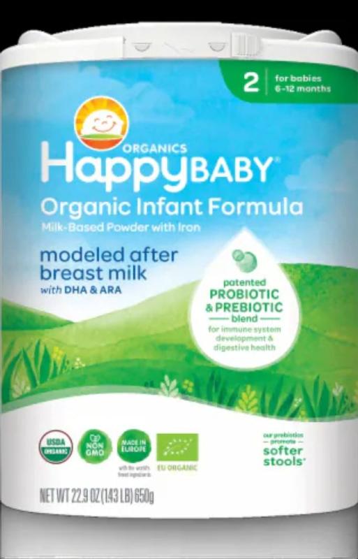 Happy Baby Organic Infant Formula Stage 2