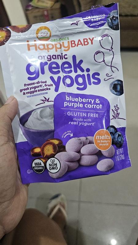 Organic Blueberry Purple Carrot Greek Yogis | Happy Baby Organics