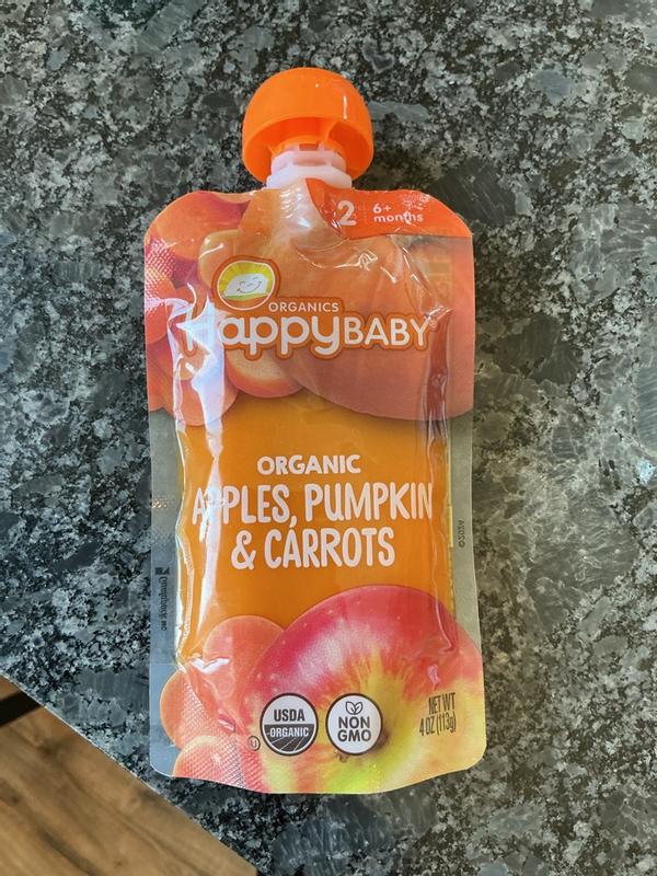 Apples, Pumpkin Carrot Puree Pouches Happy Baby Organics