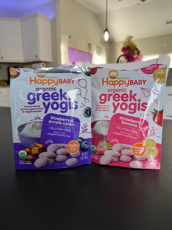 Organic Strawberry Banana Greek Yogis | Happy Baby Organics