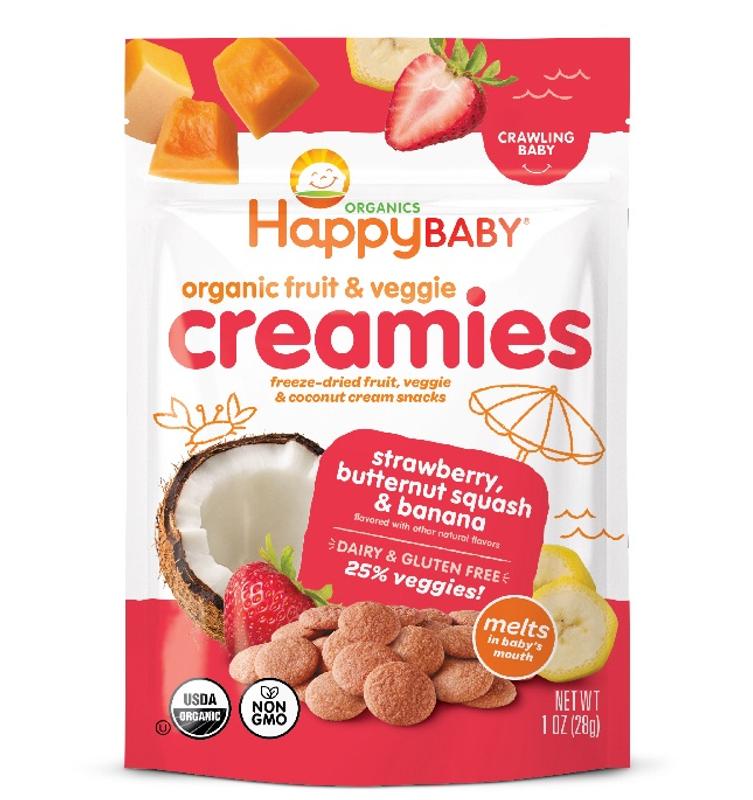Strawberry, Butternut Squash Banana Creamies Happy Baby Organics