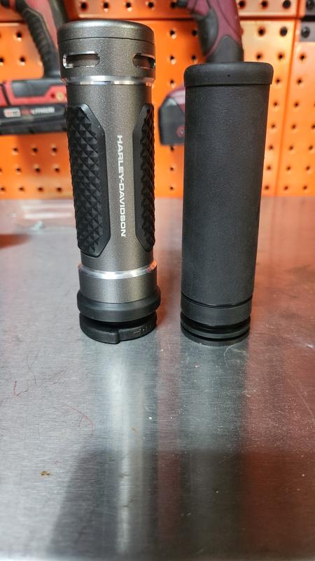 Adversary vs. Factory grip comparison