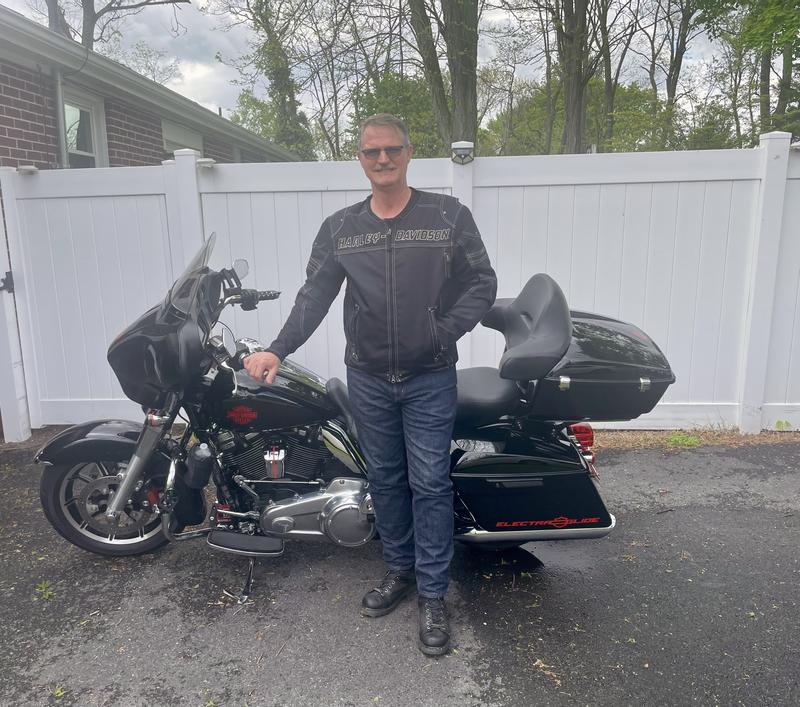 Sticks with his Electra Glide