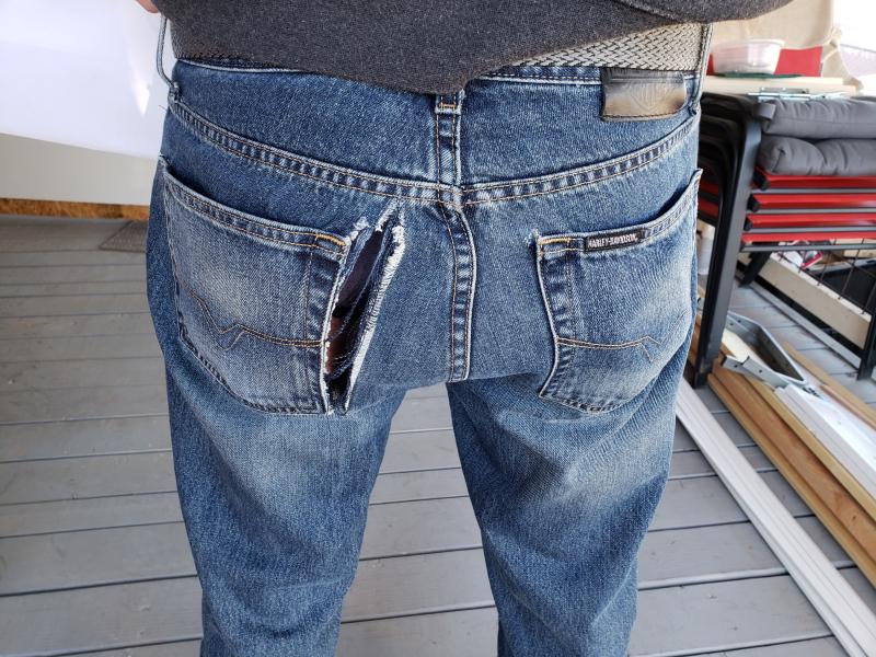 pants that are less then 1 month after I starting wearing them
