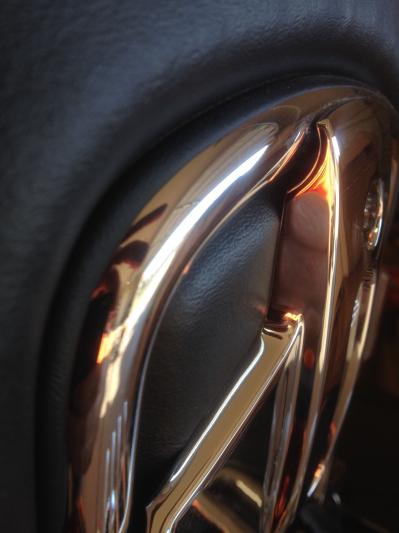 Top of the plate touching the top of the sissy bar
