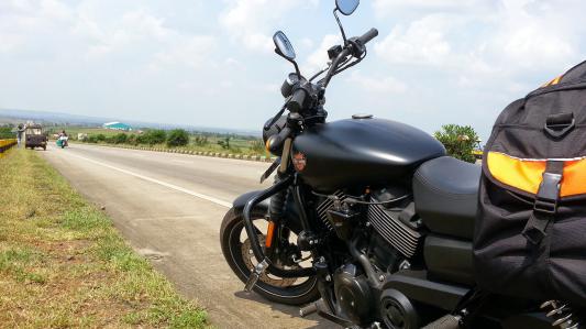 For the long road ahead, foot pegs are a must.