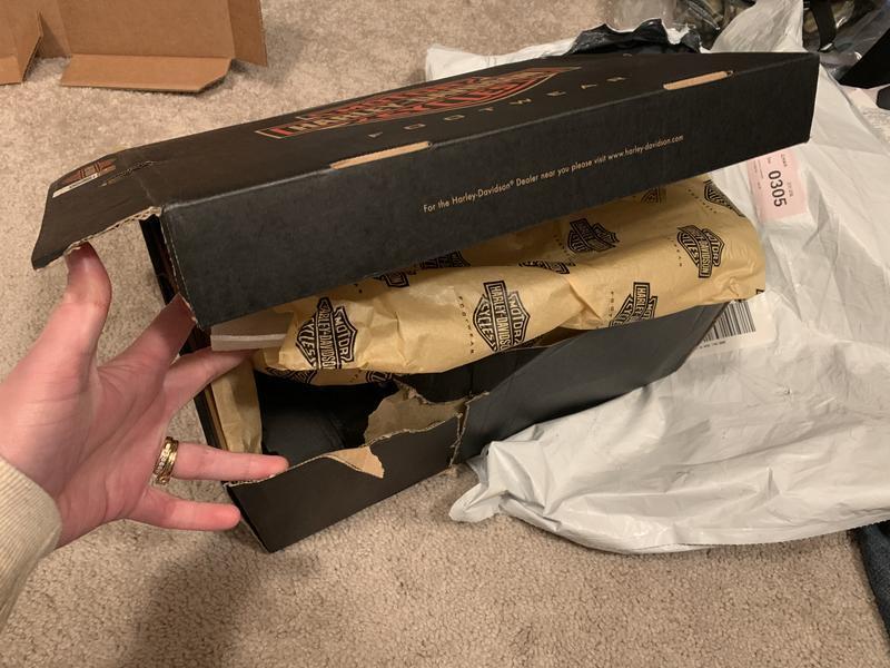 Only protection was the plastic bag under the box