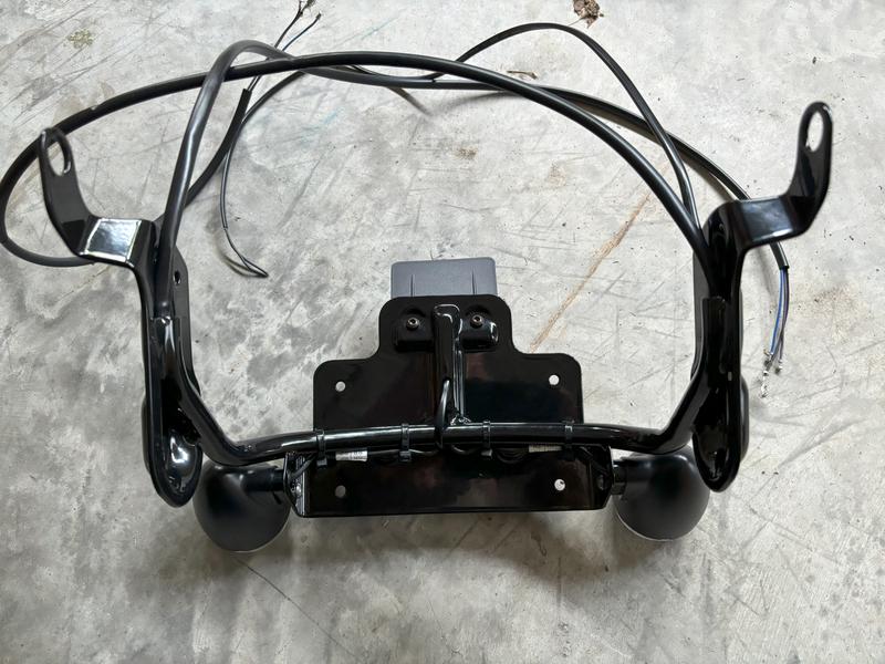 Taillights mounted and wires routed in tubing