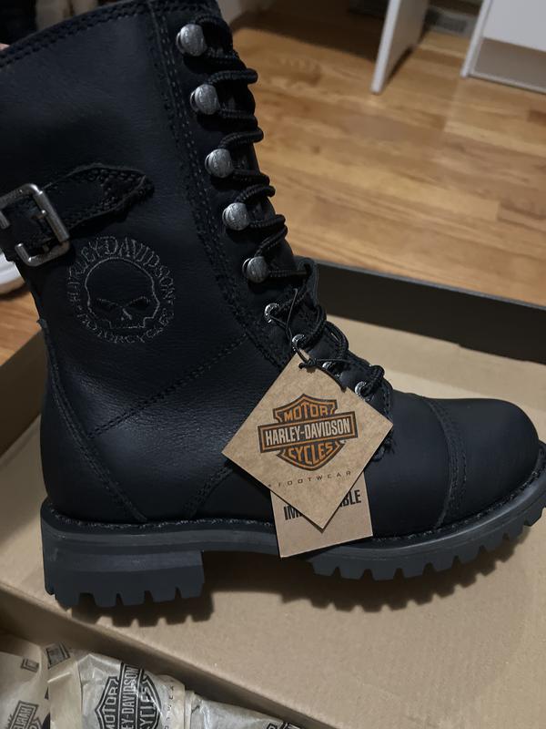Women's Leather Waterproof Balsa Skull Riding Boot | Harley