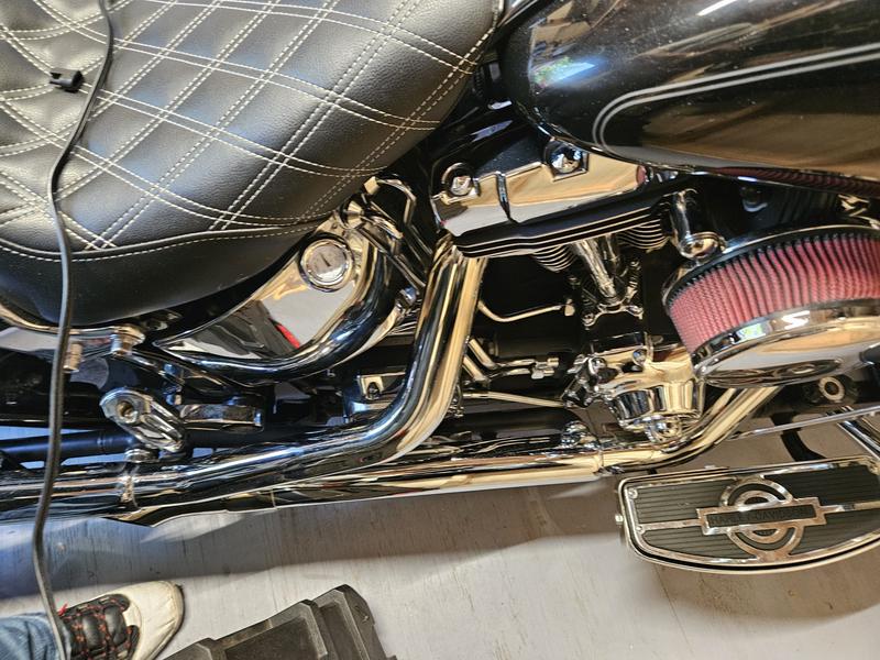 Oil tank with dipstick