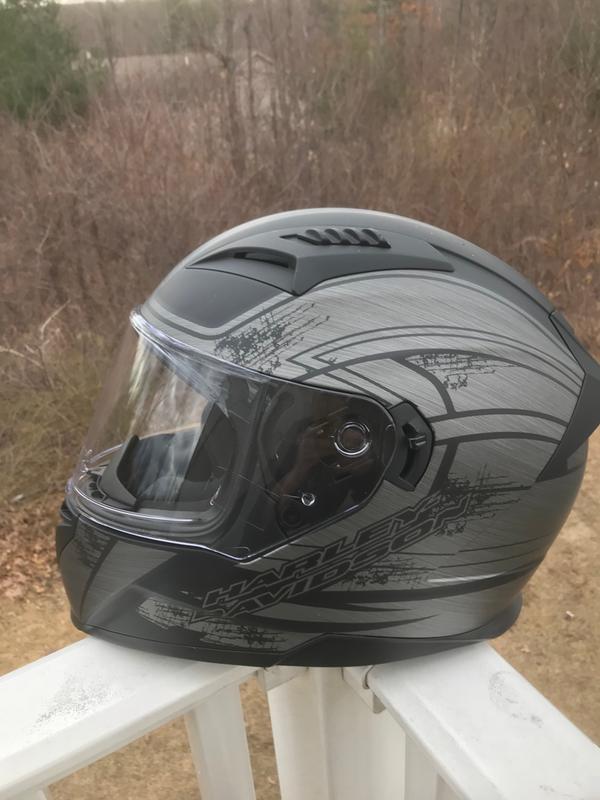 my new full face with sun visor tab on the left hand side