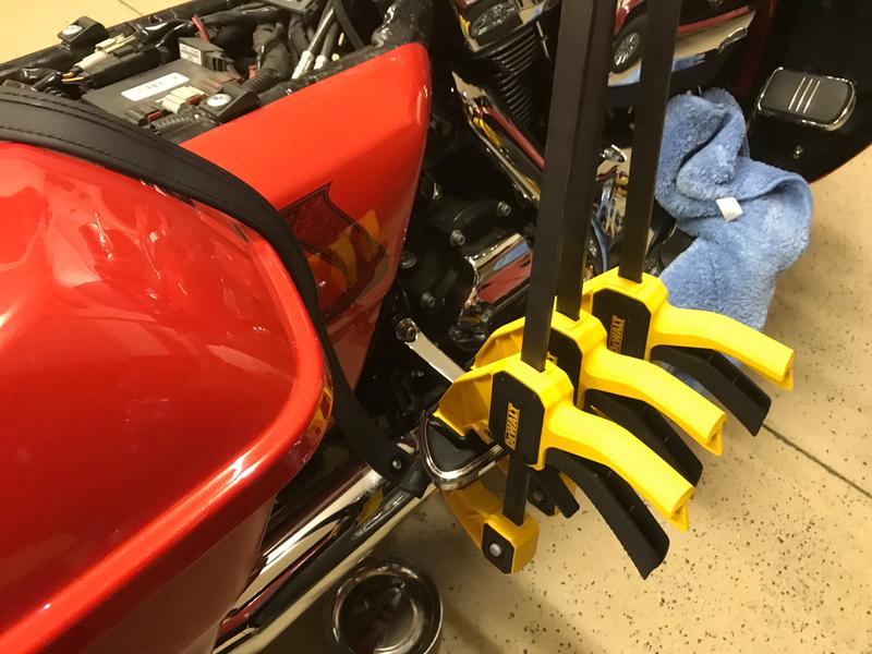 Setting the insert into place using spring loaded clamps (no channel locks required!)