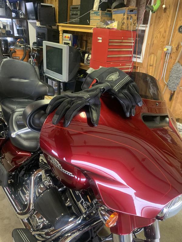 Gloves on my 2016 Street Glide