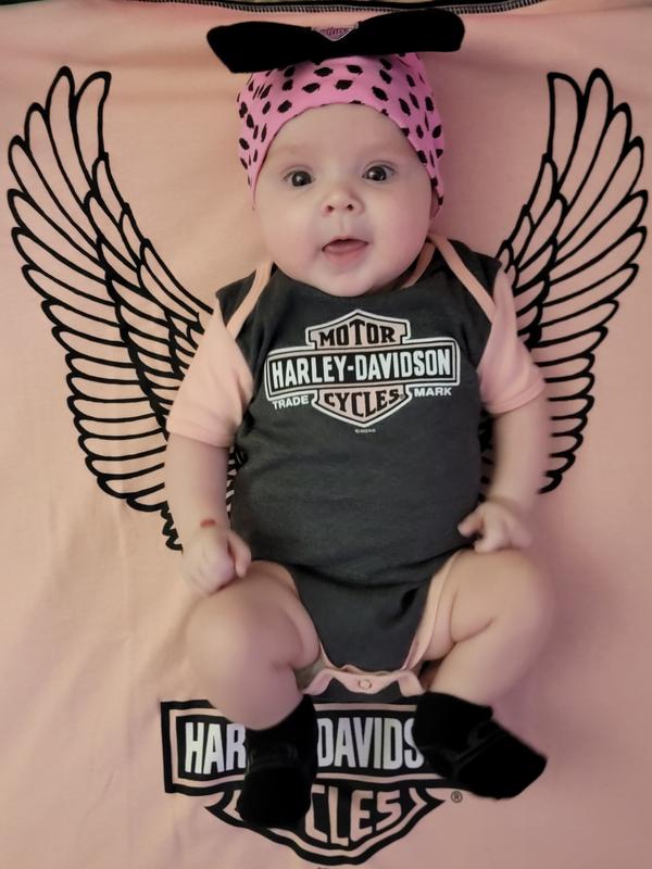 Infant Girls Receiving Blanket Harley Davidson USA