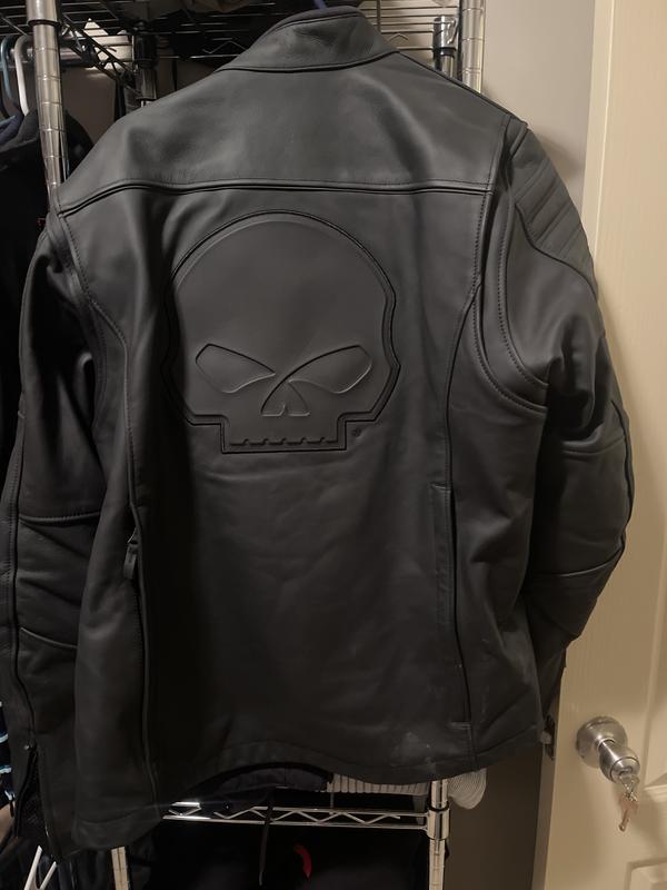 Willie G Skull Graphic Leather Riding Jacket | Harley